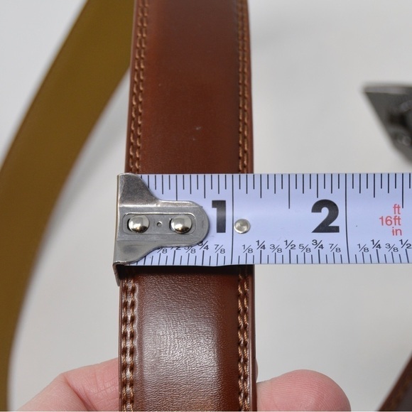 Mio‎ Marino Tartan Linxx Ratchet Belt, Tan Genuine Leather - Picture 2 of 10